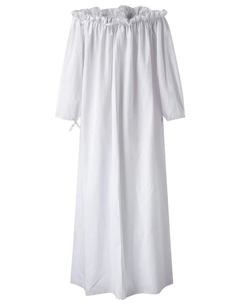 Casual Solid Color One Neck Dress