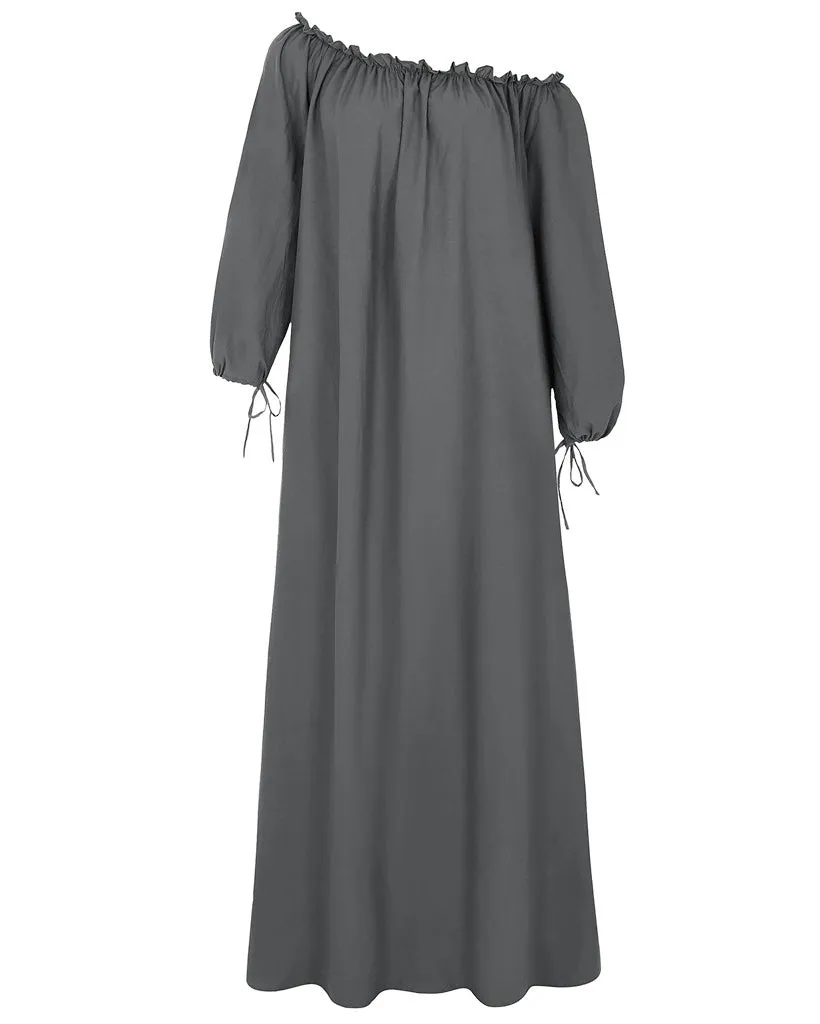 Casual Solid Color One Neck Dress
