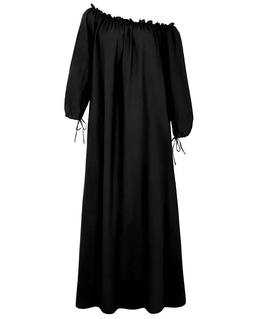 Casual Solid Color One Neck Dress