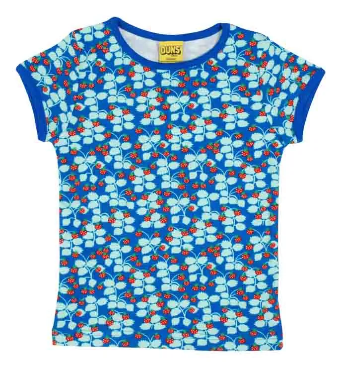 DUNS Short Sleeved T-shirt - Strawberries Blue