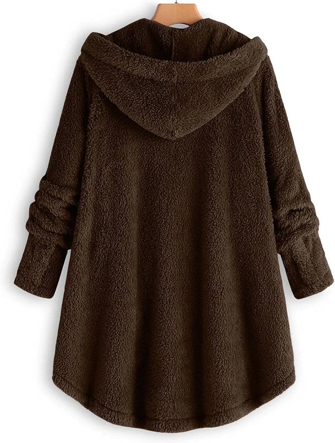 Fur Coats for Women Hooded Fall Winter Jackets 2023 Solid Women's Fleece Jackets & Coats Fuzzy Faux Fur Teddy Jacket