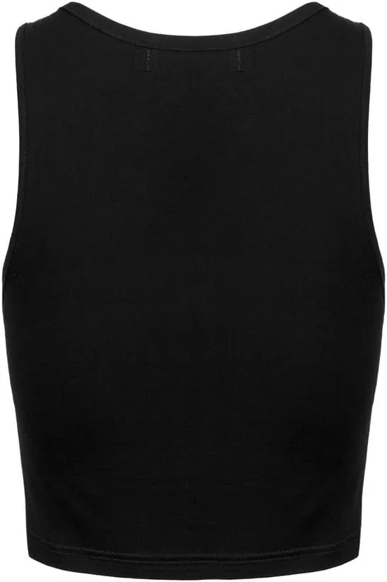 OThread & Co. Women's Basic Crop Tops Stretchy Casual Scoop Neck Sleeveless Crop Tank Top