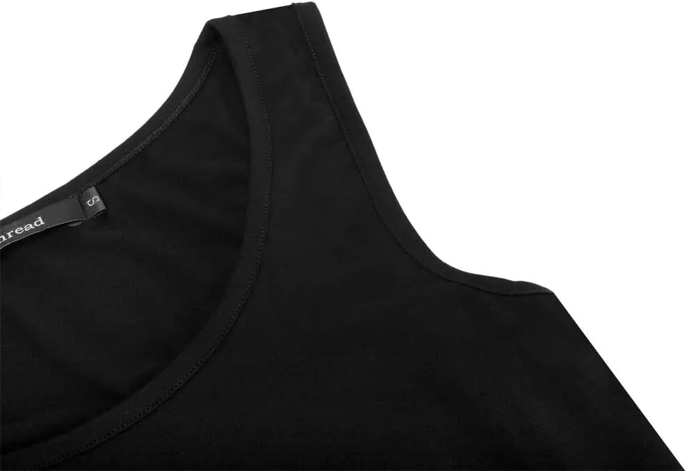 OThread & Co. Women's Basic Crop Tops Stretchy Casual Scoop Neck Sleeveless Crop Tank Top