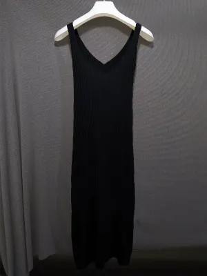 Vintage Simple Solid Color Knitting Sweater Dress
